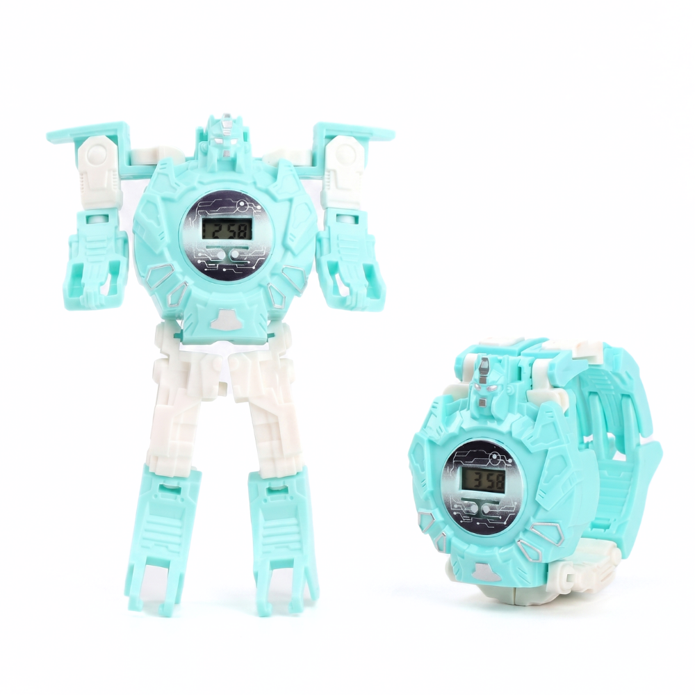 MechMorph transformable robot kids watch blue