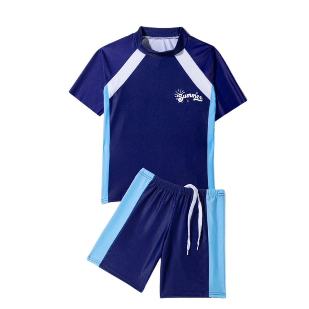 DuoDip kids swim set navy blue
