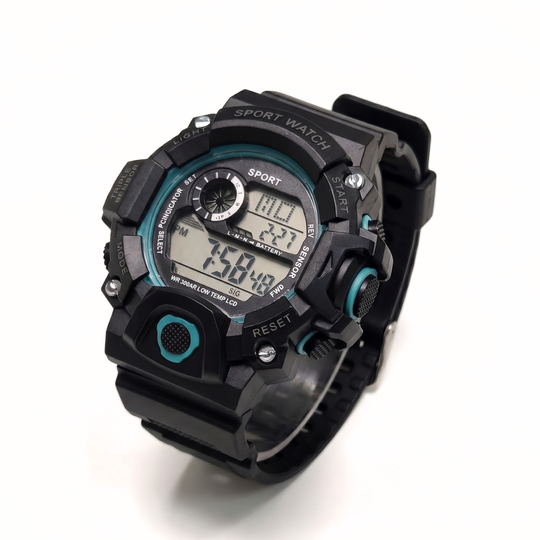 StealthTick LED sports watch light blue