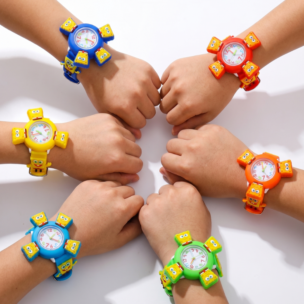 2-in-1 cartoon spinner watch and fidget toy