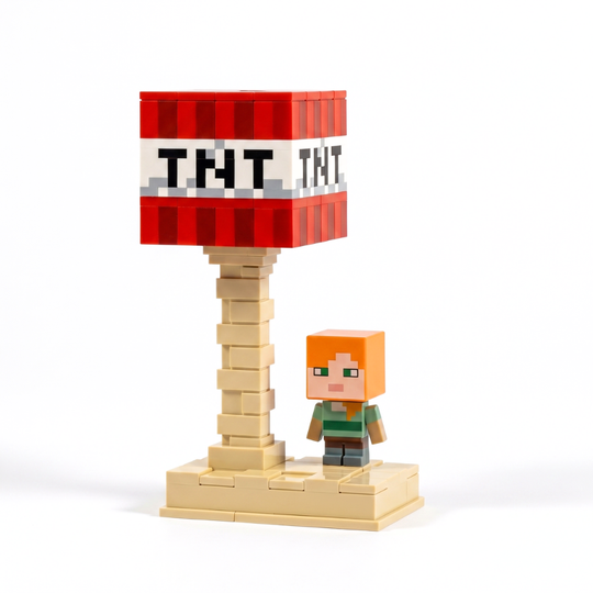 PixelGlow – Pixel Block Table Lamp with Gaming Design
