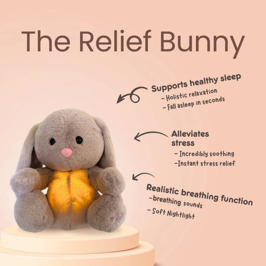 SleepCuddle – Breathing Bunny Plush with Light and Soothing Sounds