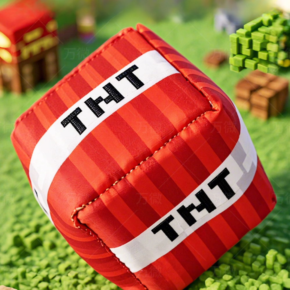 Pixel block beanbags supporting hand-eye coordination