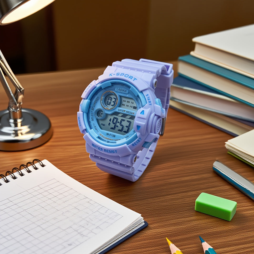 Lightweight digital watch with comfortable fit for girls