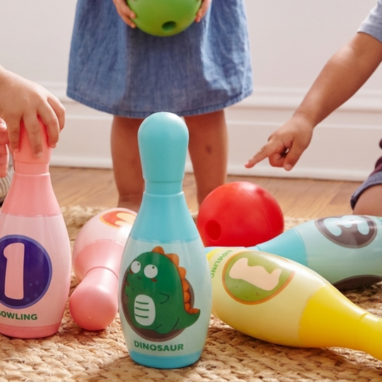 Kids bowling set for garden and party games