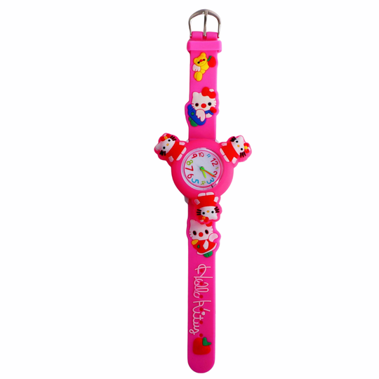 PurrSpin cat spinner watch dark pink