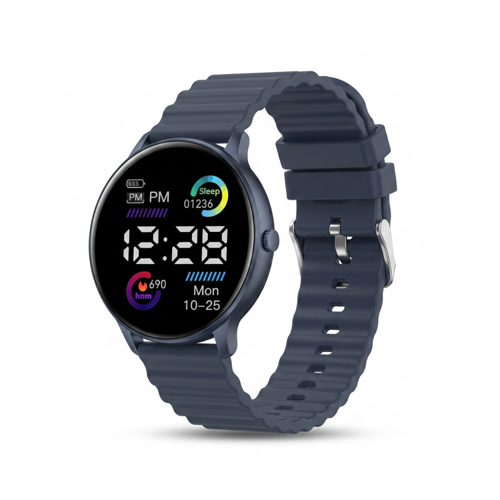 NeonRound LED sport watch dark blue