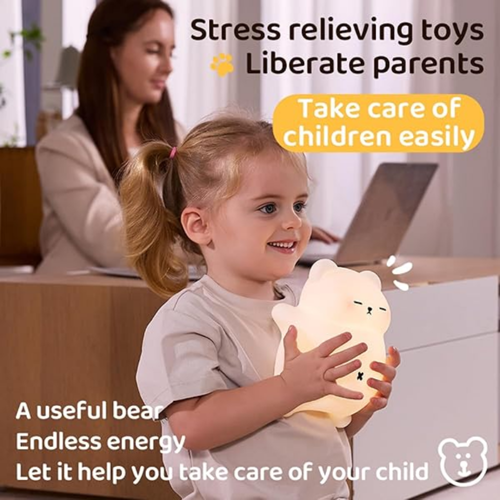 SnuggleBear Glow Baby Night Light — Clean, Calming Comfort