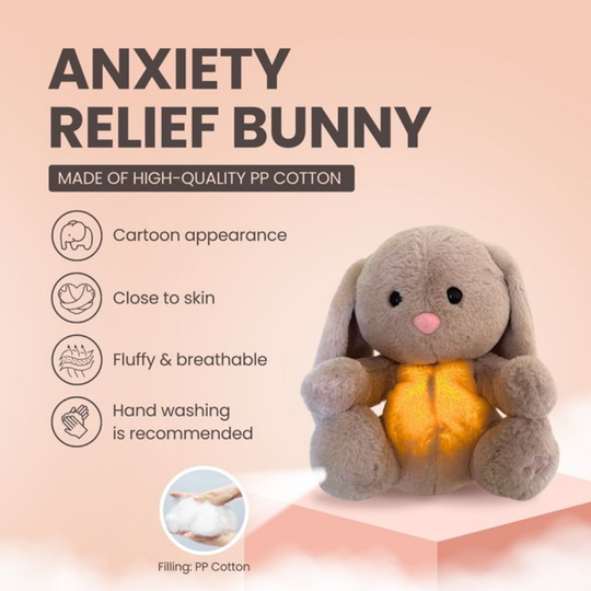 SleepCuddle – Breathing Bunny Plush with Light and Soothing Sounds