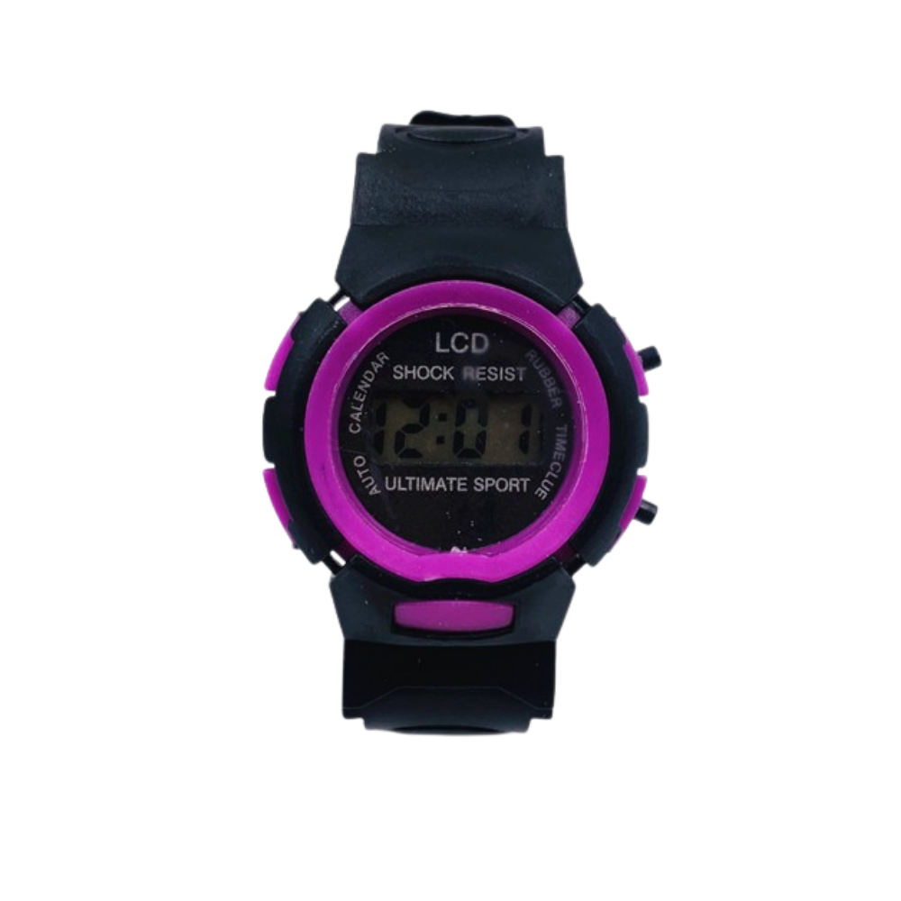 FlashRun digital sport watch purple