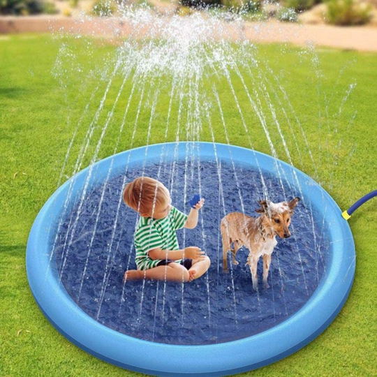Durable PVC sprinkler mat with adjustable water height