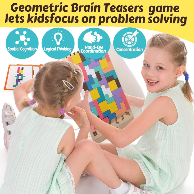TetriSmart Wooden Stacking Set Kids Educational Toy — calm play