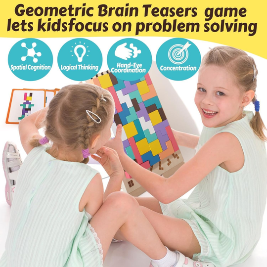 TetriSmart Wooden Stacking Set Kids Educational Toy — calm play