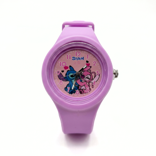 PixiePal character kids watch round purple pink