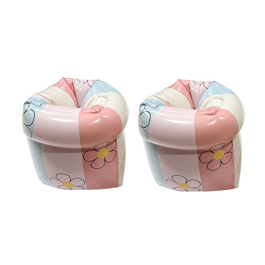 FloatNest swim armbands striped flower pink