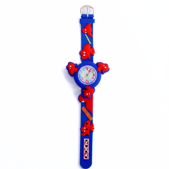 GuardSpin superhero spinner watch dark blue silicone band
