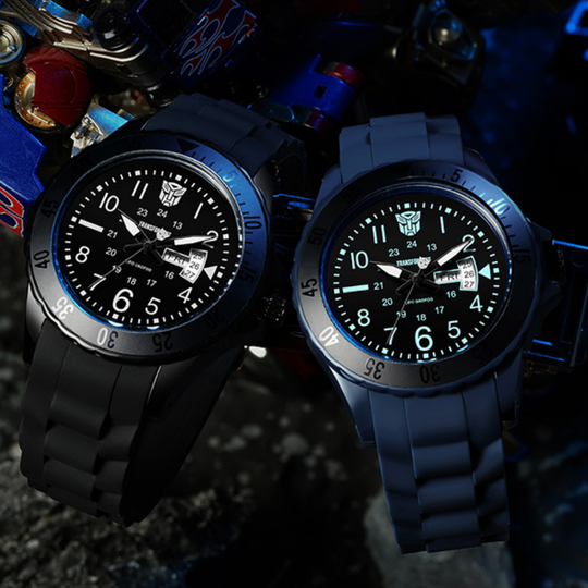 Shockproof robot watch with comfortable silicone strap