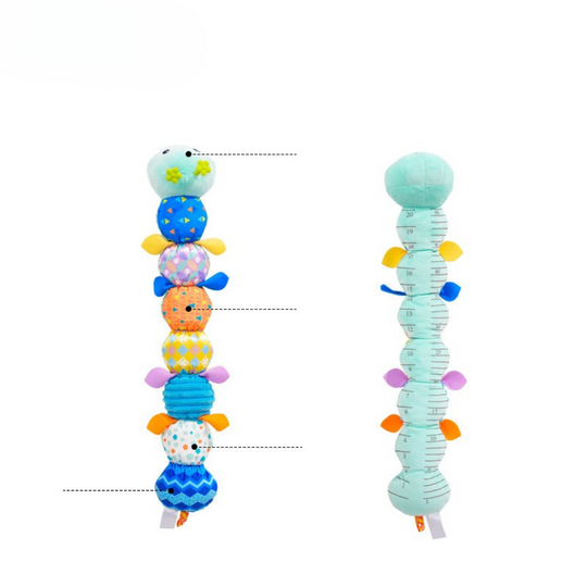 SnuggleWorm Caterpillar Baby Rattle Plush Toy — Soft Quality
