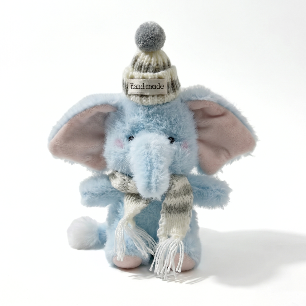 EleCuddle – Winter Elephant Plush Keychain