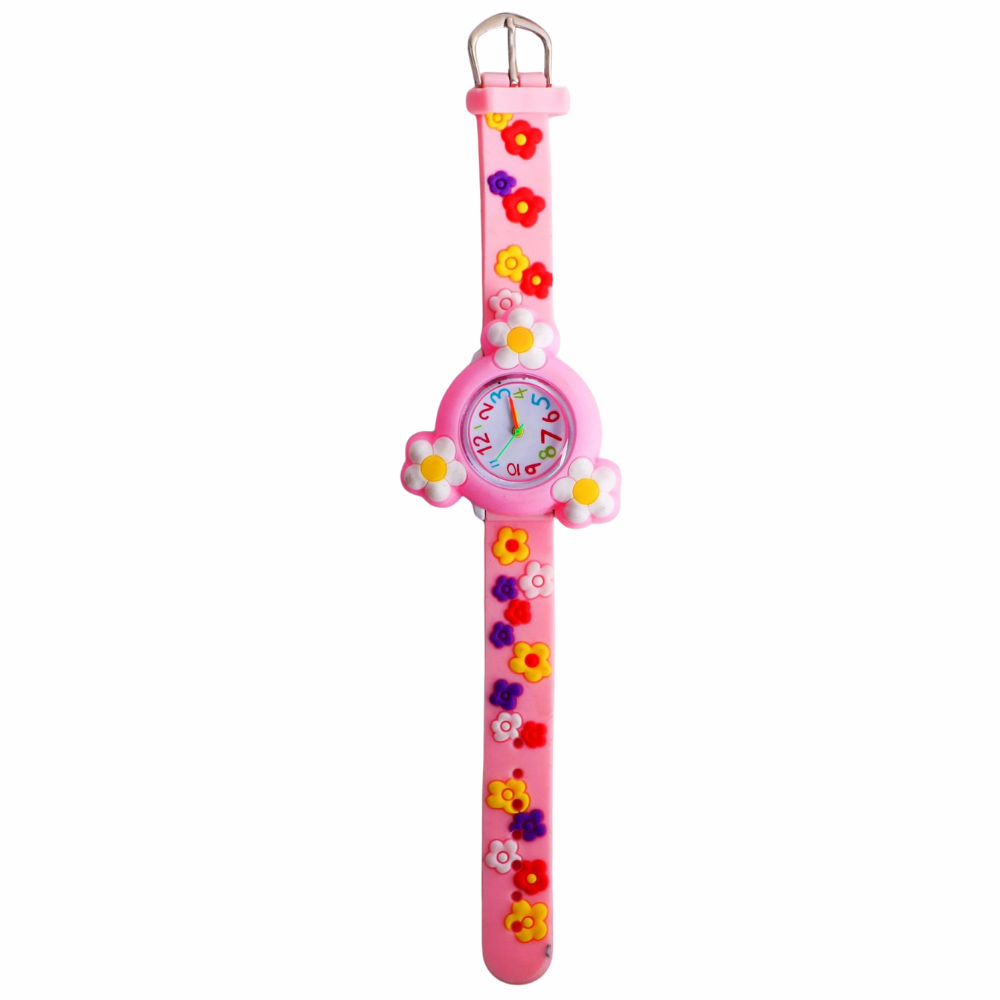 PetalSpin flower spinner watch light pink