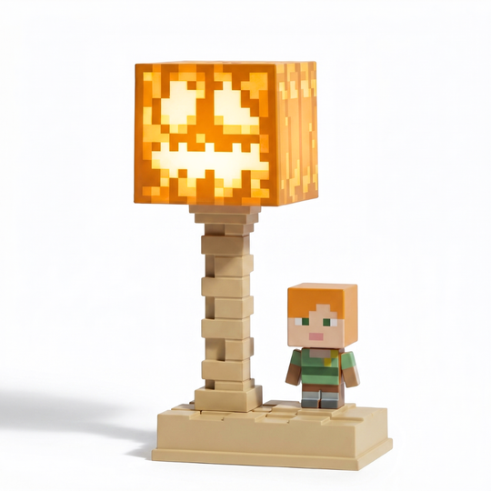 PixelGlow – Pixel Block Table Lamp with Gaming Design