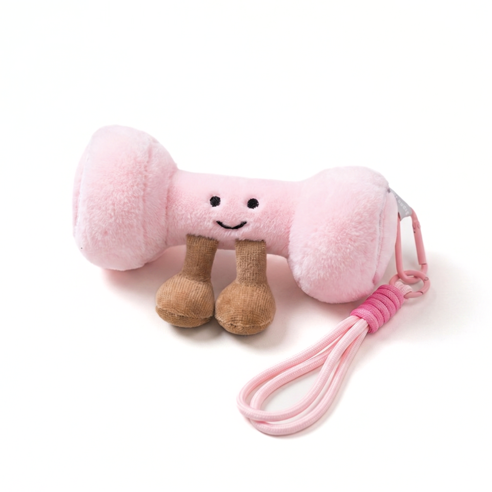 GymCuddle – Fitness Plush Keychain with Playful Design