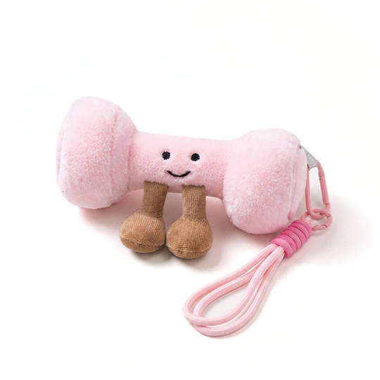 GymCuddle – Fitness Plush Keychain with Playful Design