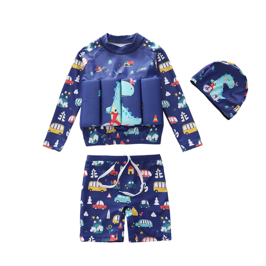 DriftKid kids float swim set navy blue