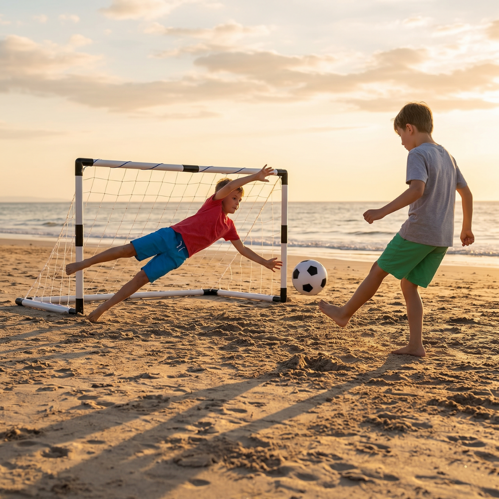 Sturdy soccer goal for garden and playground