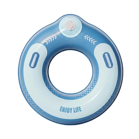 PuffRing swim ring built-in pump blue