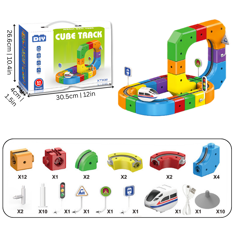Tracki 3D Train Building Set Kids STEM Toy — Creative Learning Fun