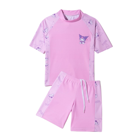 DuoDip kids swim set pink cat