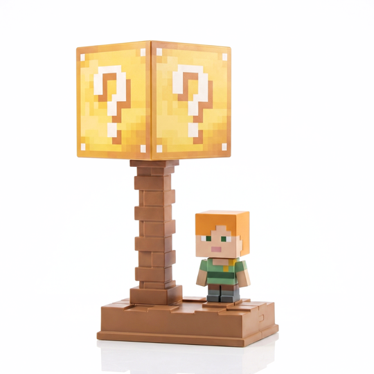 PixelGlow – Pixel Block Table Lamp with Gaming Design