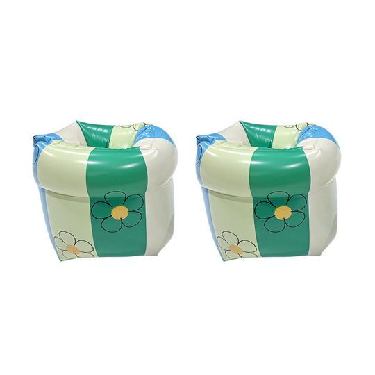 FloatNest swim armbands striped flower green