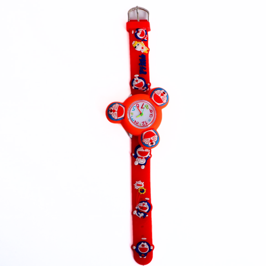 ExploraSpin cartoon spinner watch red silicone band