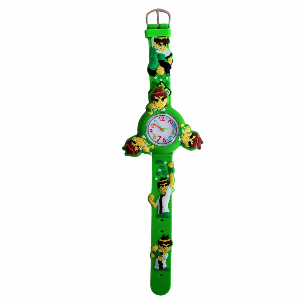 ValorSpin superhero spinner watch green silicone band