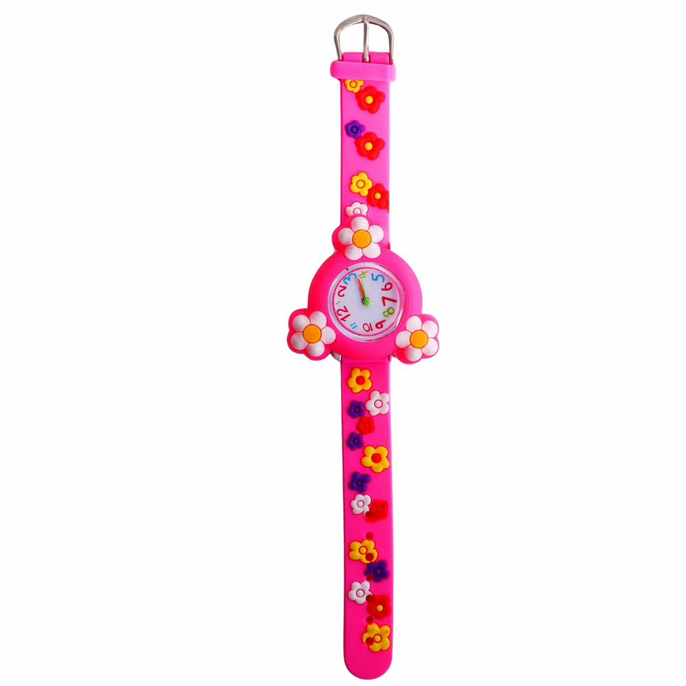 PetalSpin flower spinner watch pink
