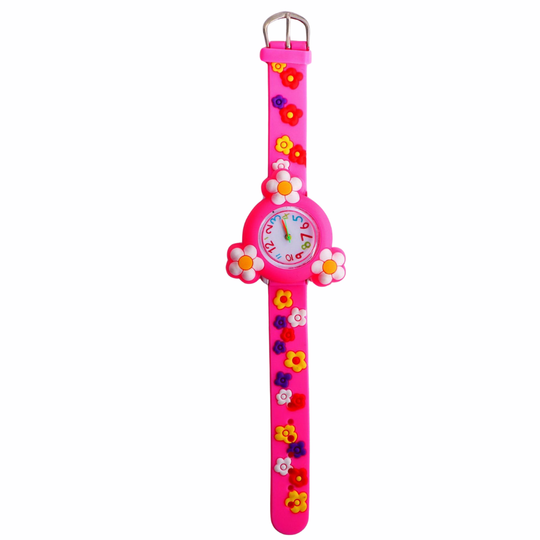 PetalSpin flower spinner watch pink