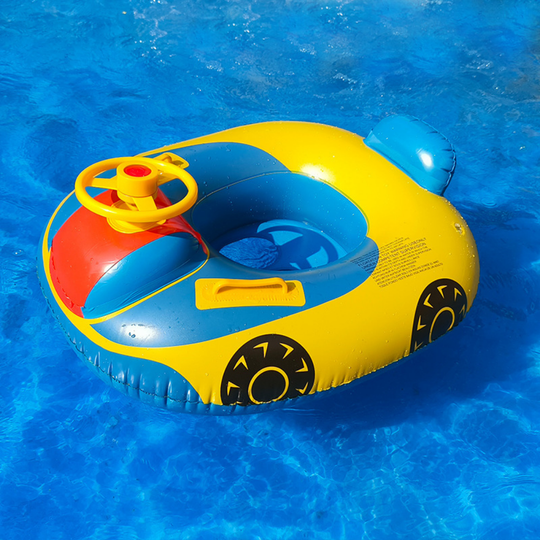 Soft swim ring keeps baby stable and afloat