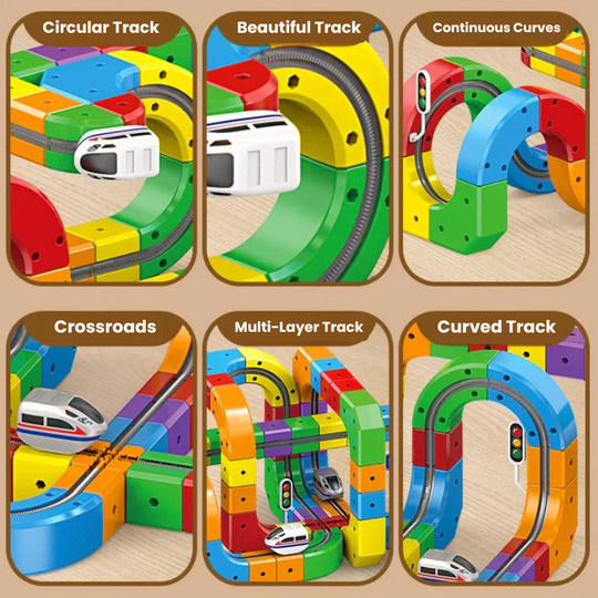 Tracki 3D Train Building Set Kids STEM Toy — Creative Learning Fun
