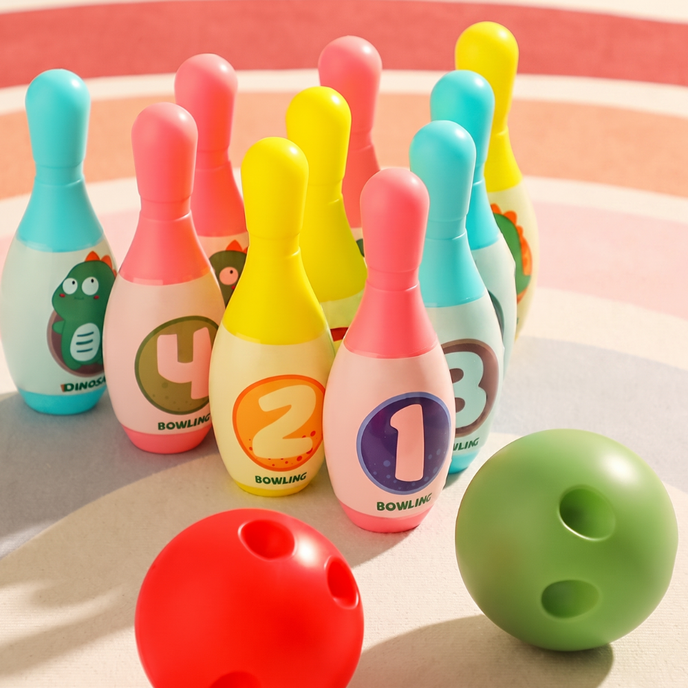 DinoBowl set with 10 pins and 2 balls