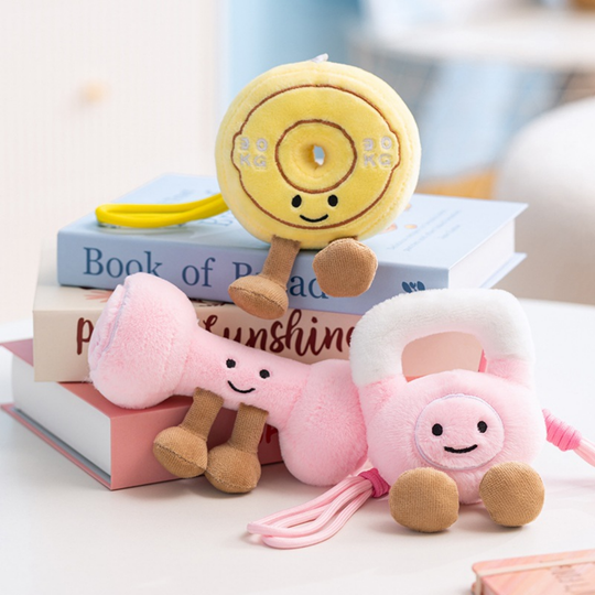GymCuddle – Fitness Plush Keychain with Playful Design