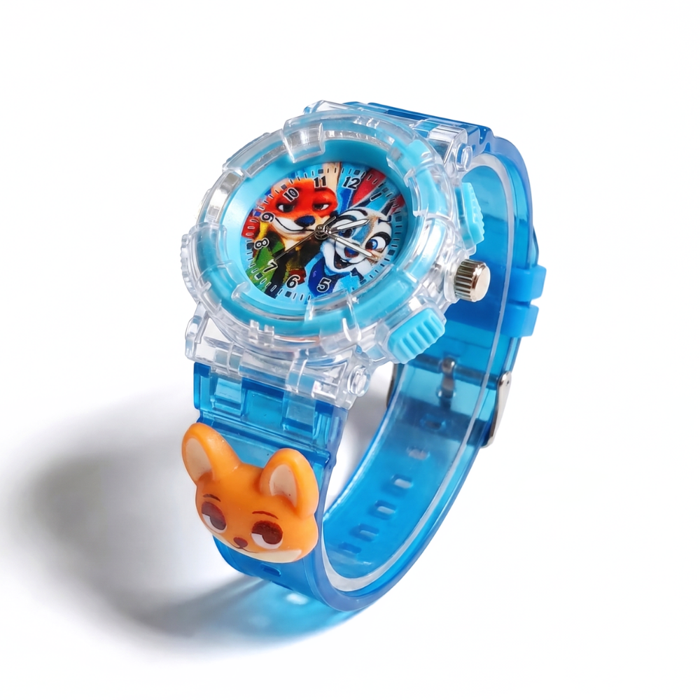 WildBeam fox and bunny LED kids watch blue fox