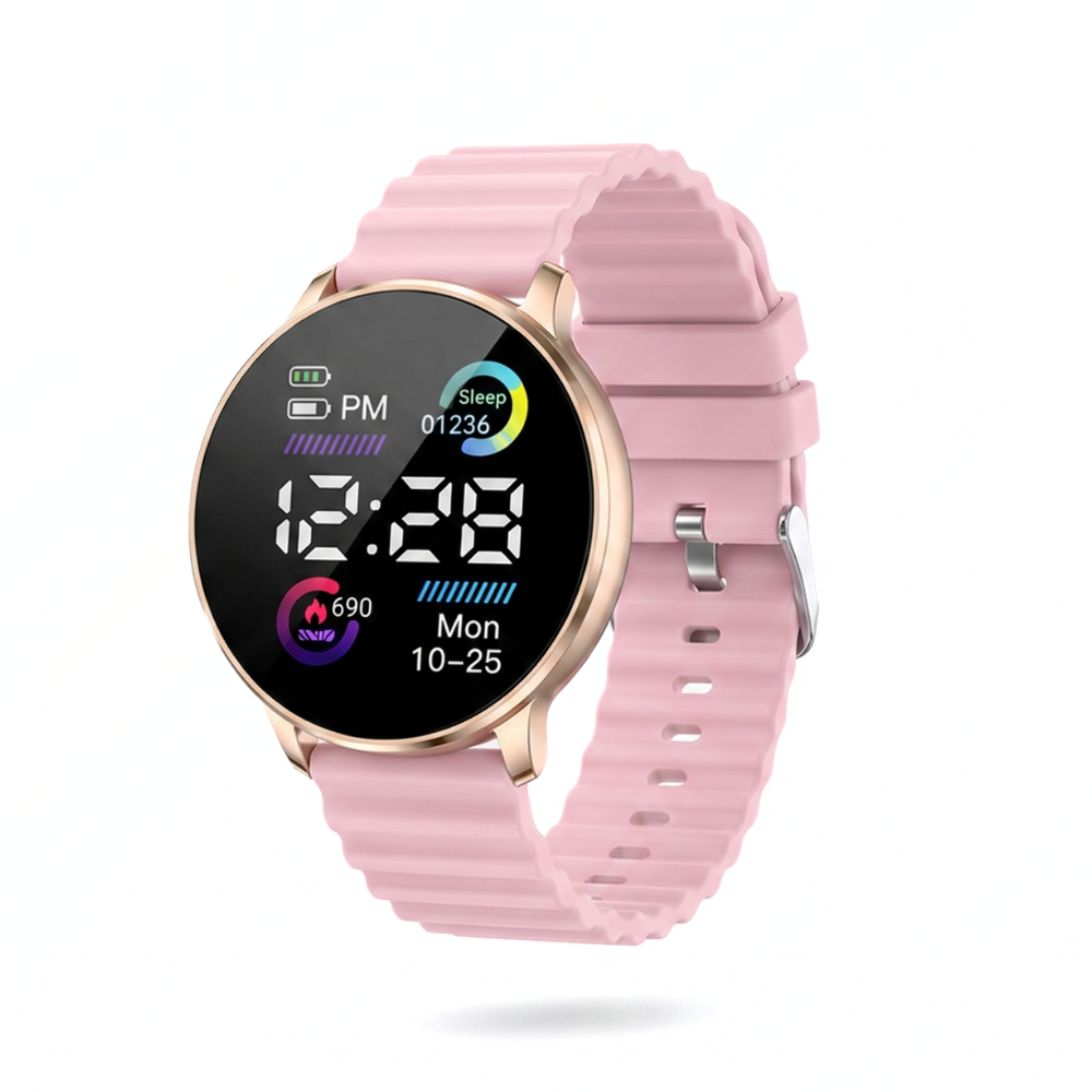 NeonRound LED sport watch pink