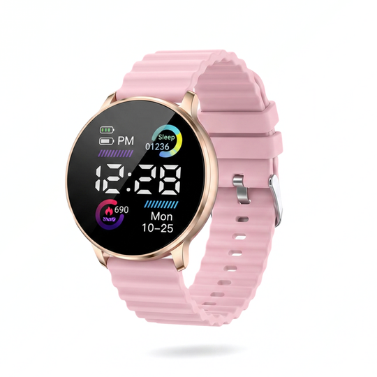 NeonRound LED sport watch pink