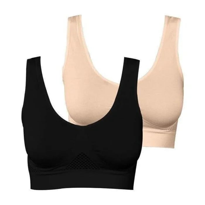 Wireless bra giving gentle lift without underwire