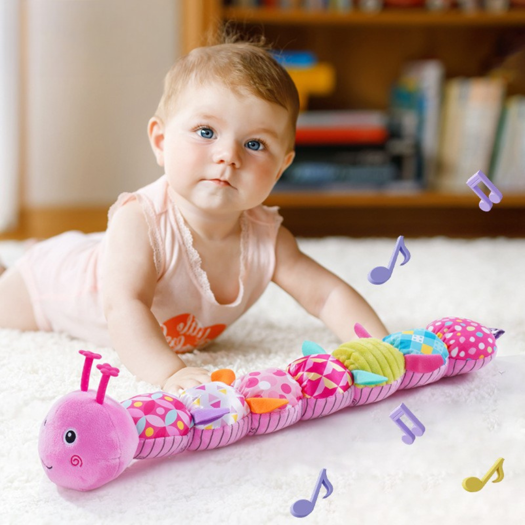 SnuggleWorm Caterpillar Baby Rattle Plush Toy — Soft Quality