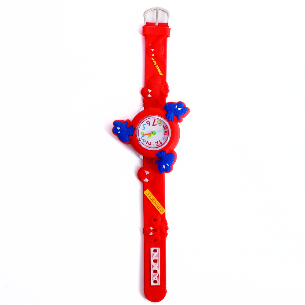 GuardSpin superhero spinner watch red silicone band
