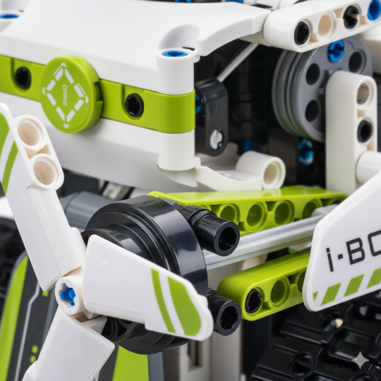 Coding robot toy with movable arms and rotating head