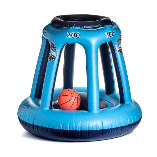 PoolDunk inflatable pool basketball hoop blue